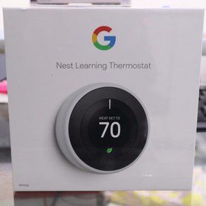 NIB Google White Nest Thermostat Smart Wi-Fi Auto Scheduling T3017US